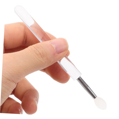 BAZEITFLOW 5 Stück Teiliges Silikon Makeup Pinsel mit Transparentem Griff Multifunktionaler Beauty Applikator für Lidschatten Lippenstift und Lipgloss Leicht Kompakt und Langlebig für Reisen von BAZEITFLOW