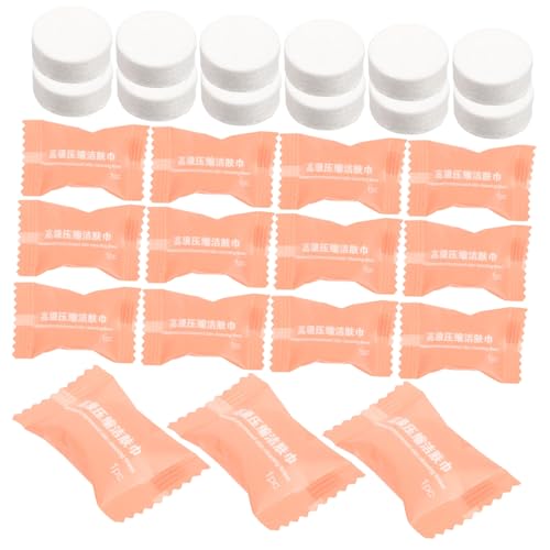 BAZEITFLOW 50 Stück Einweg Gesichts Handtücher Komprimiert Tragbar Praktisch Reise Komprimiertuch Für Outdoor Zuhause Hygienisch Verpackt von BAZEITFLOW