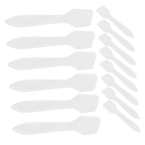 BAZEITFLOW 50 Stück Kosmetikspatel Transparent Kunststoff Vielseitiger Maske und Cremespatel für Präzise Anwendung Hygienischer Beauty Löffel zum Mischen und Auftragen für Gesichtspflege und von BAZEITFLOW