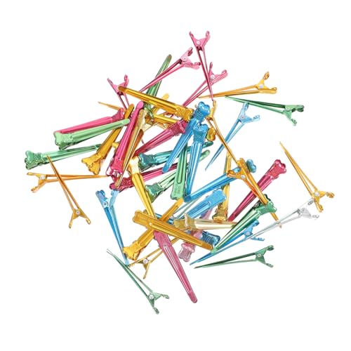 BAZEITFLOW 50 Stück Teiliges Kleine Friseur Haarklammern Rutschfest Haarspangen für Dickes Dünnes Haar Styling Abteilclips für Salon Haarschmuck Mädchen Haarfixierung schadensfrei von BAZEITFLOW