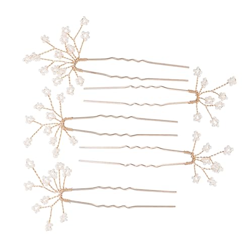 BAZEITFLOW 5stücke Haarnadeln Aus Reisperlen Für Haarschmuck Für Brautjungfern Und Hochzeit Haarclips Für Frauen Styling-accessoires Für Kopfschmuck von BAZEITFLOW