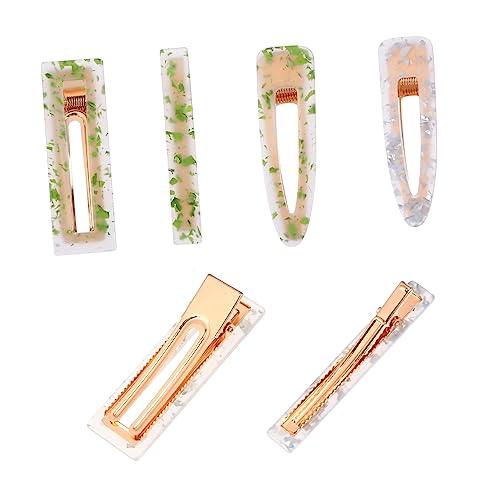 BAZEITFLOW 6 Stück Acryl Haarspange Quadratische Retro Haarklammern mit Blumenmuster Rutschfeste Haarschmuck Damen Kleine Farbige Haarclips für Festen und Styling von BAZEITFLOW