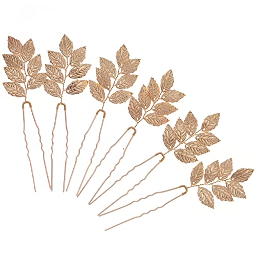 BAZEITFLOW 6 Stück Hochzeits Haarklammern Teiliges Braut Haarschmuck mit Blattdesign Handgefertigte Haarspangen für Damen und Mädchen Hochzeitsaccessoires für von BAZEITFLOW
