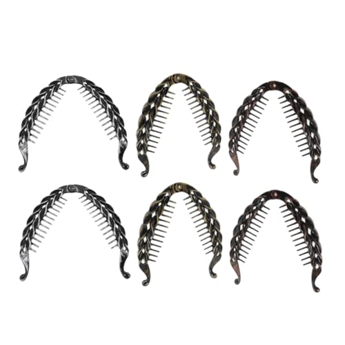 BAZEITFLOW 6 Stück Teiliges Bananen haarclip Dickes Haar Rutschfeste Langlebige Haarklammern mit Glatter Oberfläche Dekorative Styling clips für Frauen und Langes Haar von BAZEITFLOW
