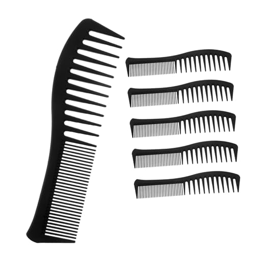 BAZEITFLOW 6stücke Friseurkamm Mit Breiten Zähnen Für Männer Und Frauen Hitzebeständiges Styling-tool Ergonomischer Fischgriff Beidseitiger Kamm Mit Breiten Und Feinen Zähnen Für von BAZEITFLOW