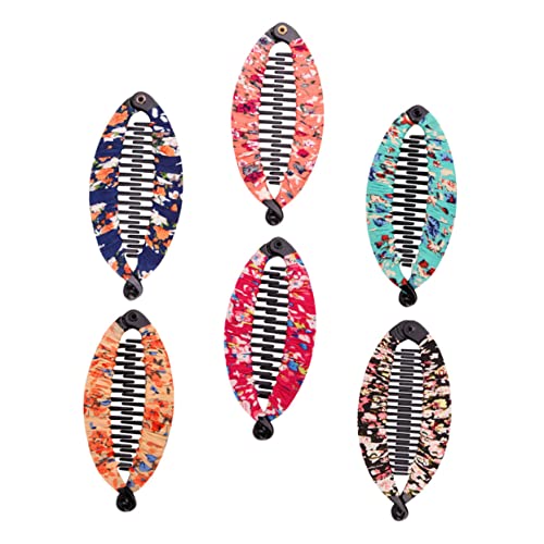 BAZEITFLOW 6 Stück Teiliges Blumenmuster Haarklammern für Damen Fischförmige Haarspangen für Hochzeiten Partys und Besondere Anlässe von BAZEITFLOW