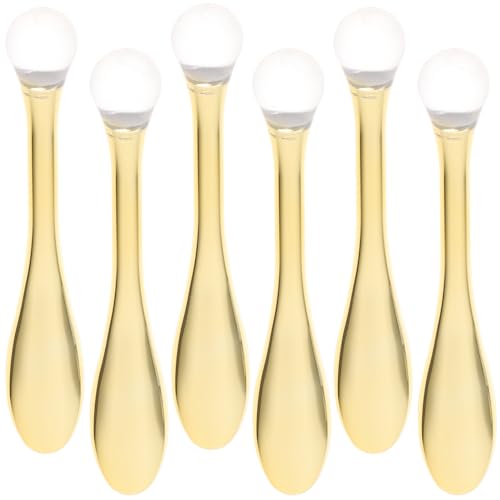 BAZEITFLOW 6 Stücke Gesichtsmaskenstäbe Augencreme Löffel Langlebig für Gesichts und Augenmassage Praktische Make Up Spatel für Kosmetische Anwendungen von BAZEITFLOW