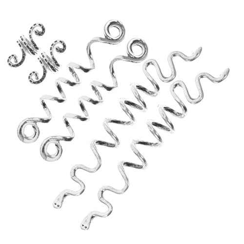 BAZEITFLOW 6 Stück Teiliges Haarschmuck Spiralförmige Haarmanschetten für Zöpfe und Dreadlocks Verstellbare Haarschmuck Clips für Frauen und Mädchen Geeignet für Arbeit Party und Alltag von BAZEITFLOW
