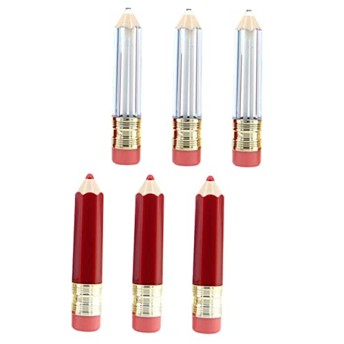 BAZEITFLOW 6 Stück Teiliges Leerer Lippenstift Dosen Stiftform Transparente und Rote DIY Lipgloss Behälter Auslaufsichere Lippenbalsam Tuben Tragbare Kosmetikverpackung für Frauen BAZEITFLOW 6 Stück Teiliges Leerer Lippenstift Dosen Stiftform Transparente und Rote DIY Lipgloss Behälter Auslaufsichere Lippenbalsam Tuben Tragbare Kosmetikverpackung für Frauen von BAZEITFLOW