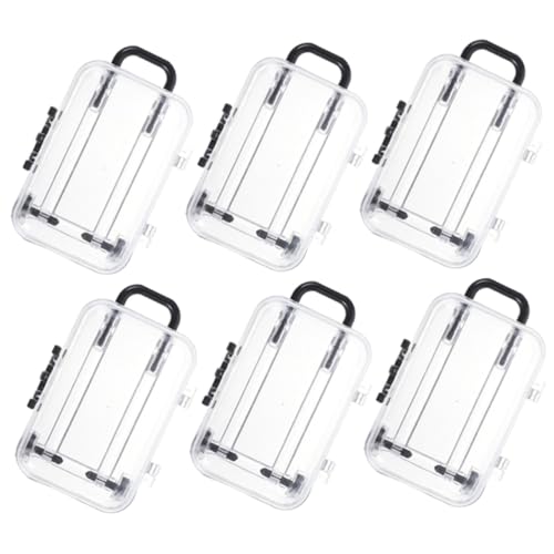 BAZEITFLOW 6 Stück Teiliges Mini Suitcase Geschenkboxen Schwarz Kleine für Süßigkeiten Schmuck Hochzeit Party Favor Verpackung von BAZEITFLOW