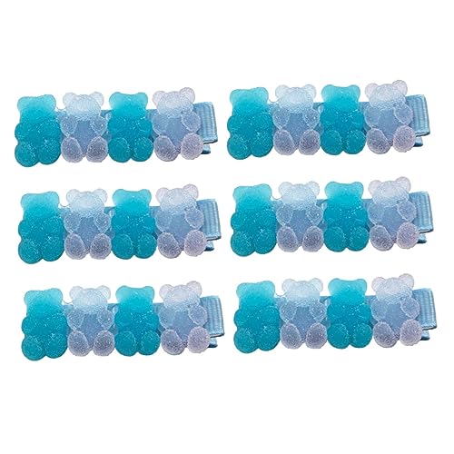 BAZEITFLOW 6 Stück Teiliges Niedlicher Blauer Haarklammern für Mädchen Adorable Hairpins für Haargestaltung für Geburtstagsfeiern und Alltag von BAZEITFLOW