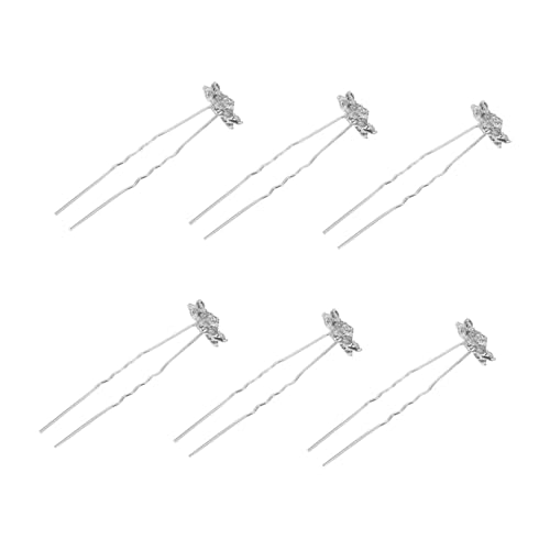 BAZEITFLOW 6 Stück Teiliges Schneeflocken haarnadeln mit Funkelnden Kristallen Eleganter Brautschmuck Sicher und Langlebig Geeignet für Festliche Frisuren und Weihnachtsgeschenke von BAZEITFLOW