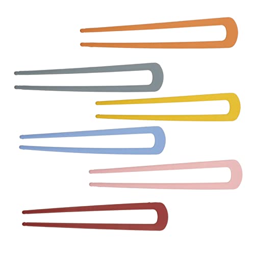 BAZEITFLOW 6 Stück Teiliges U förmige Haarnadeln für Mädchen Bunte Legierung Haarforken Rutschfeste Haarschmuck Haarklammern für Hochzeiten Partys und Alltag Zufällige Farbe Zufällige Farbe von BAZEITFLOW