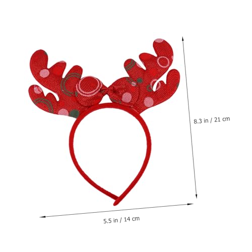 BAZEITFLOW 6 Stück Teiliges Weihnachts Haarband Rentiergeweih Stirnband Leichte Weihnachtsmütze für Erwachsene für Weihnachts und Silvesterparty von BAZEITFLOW