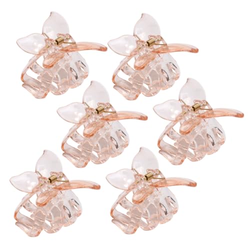 BAZEITFLOW 6 Stück Transparente Schmetterlings Haarklammern Starke Haltekraft Leichte Haarklaue Rutschfest Modische Haarspangen für Damen Praktisch für Alltag und von BAZEITFLOW