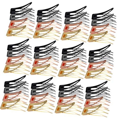 BAZEITFLOW 60 Stück Teiliges Metall Haarspangen für Damen Salon Snap Haarklammern in Schwarz Gunmetal Gold und Roségold Kleine Tragbare Haarschmuck Clips für Styling und Alltag von BAZEITFLOW
