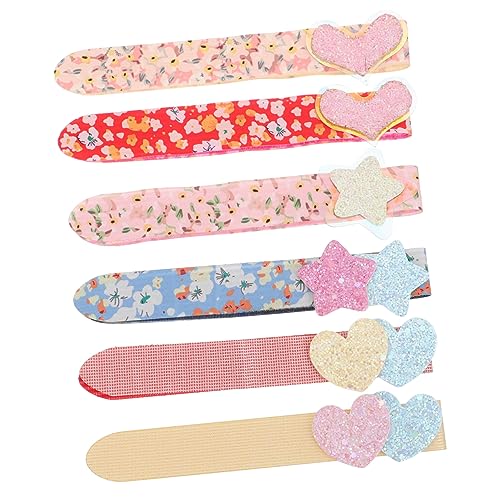 BAZEITFLOW 6stücke Haar-aufkleber Glitzer-haar-aufkleber Frauen-haar-aufkleber Mädchen-haar-aufkleber Haar-aufkleber Haar-band-fringe-haar-bang-patch von BAZEITFLOW