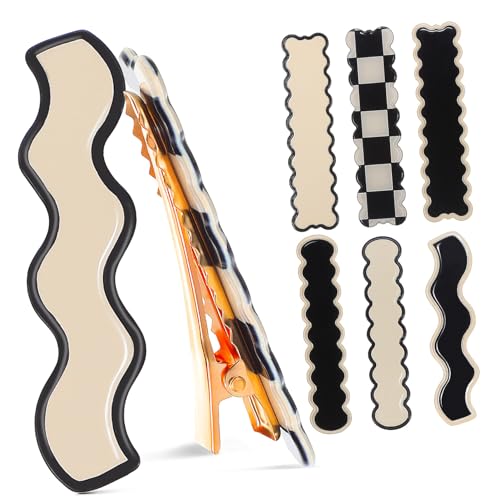 BAZEITFLOW 8 Stück Teiliges Haarspangen Knick Alligator Haarclips für Damen Haarklemmen für Stilvolles Haarstyling Langlebig und Rutschfest und Designs von BAZEITFLOW