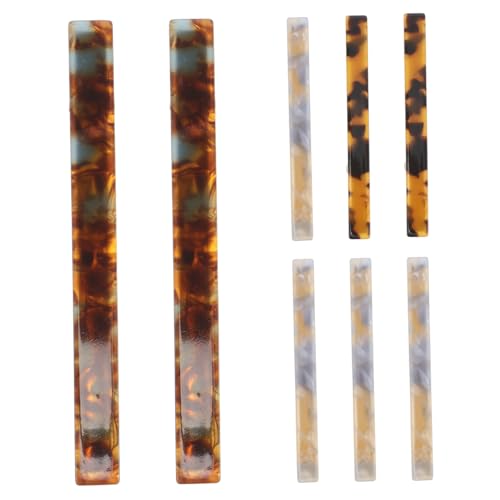 BAZEITFLOW 8stücke Flache Haarspangen Für Damen Aus Acetat Vintage-design Für Dickes Haar Schildpatt-accessoires Für Mädchen Und Erwachsene Leicht Und Strapazierfähig Für Täglichen von BAZEITFLOW