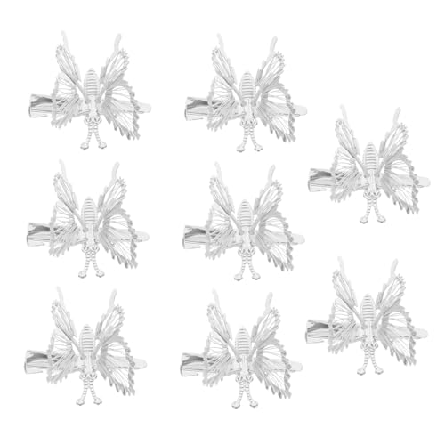 BAZEITFLOW 8 Stück Teiliges Schmetterling Haarspangen für Frauen und Mädchen Bewegliche Haarklammern mit Glänzendem Design als Haarschmuck für Party Hochzeit und Alltag von BAZEITFLOW