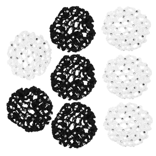 BAZEITFLOW 8stücke Ballett Haarnetz Mit Perlen Für Tanzknoten Haarknotenabdeckungen Für Dutt Und Hochsteckfrisur Geeignet Für Damen Und Mädchen von BAZEITFLOW