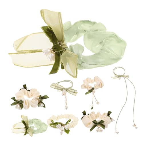 BAZEITFLOW 8stücke Elastische Haarschlingen Für Frauen Und Mädchen Vielseitige Haarschmuckbänder Zum Binden Von Pferdeschwänzen Und Frisuren Mit Schleifen-design Langlebig Und Einfach Zu von BAZEITFLOW