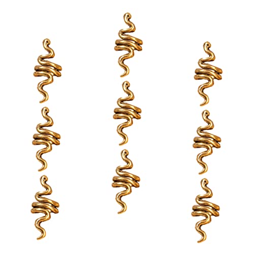 BAZEITFLOW 9 Stück Teiliges Set Dreadlocks Ringe Haar Zubehör Spirale Haarschmuck für Zöpfe Dreadlocks für DIY Frisuren und Partys von BAZEITFLOW