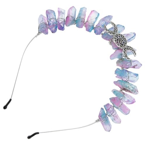 BAZEITFLOW Alloy Kristallkrone Haarschmuck Leichtes Diadem für Damen Festliche Anlässe Wie Geburtstag Hochzeit Party Geeignet Sorcerer Crown Design von BAZEITFLOW