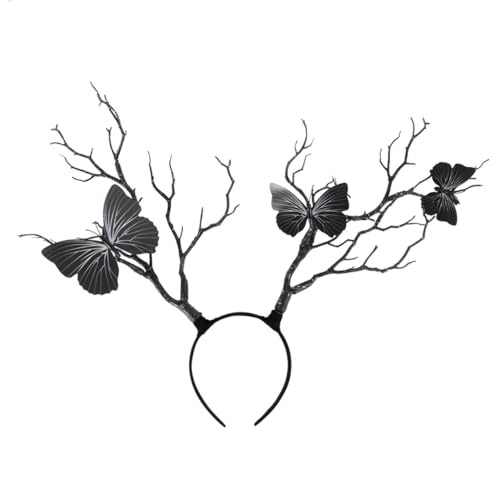 BAZEITFLOW Antler Haarreif mit Zweig Design Kreativer Kopfschmuck für Party und Weihnachten Bequem Formbeständig Modisches Haarschmuck Accessoire für Damen und Mädchen Zufällige Farbe von BAZEITFLOW