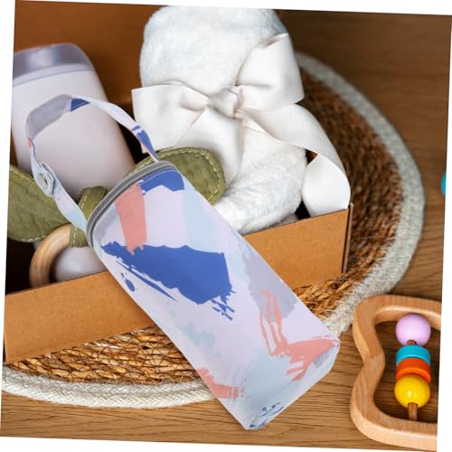 BAZEITFLOW Babyflaschentasche Isoliertasche für Kinderwagen mit Sicherem Anhänger Hält Milchflaschen Warm Vielseitig für Flaschen und Kleine Utensilien Einfach zu Befestigen Entfernen für von BAZEITFLOW