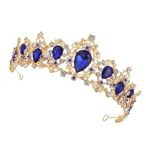 BAZEITFLOW Barock Brautkrone Blau Gold mit Strass Retro Haarschmuck für Frauen Eleganter Hochzeitsschmuck Kopfbedeckung für Braut Party und Festliche Anlässe BAZEITFLOW Barock Brautkrone Blau Gold mit Strass Retro Haarschmuck für Frauen Eleganter Hochzeitsschmuck Kopfbedeckung für Braut Party und Festliche Anlässe von BAZEITFLOW