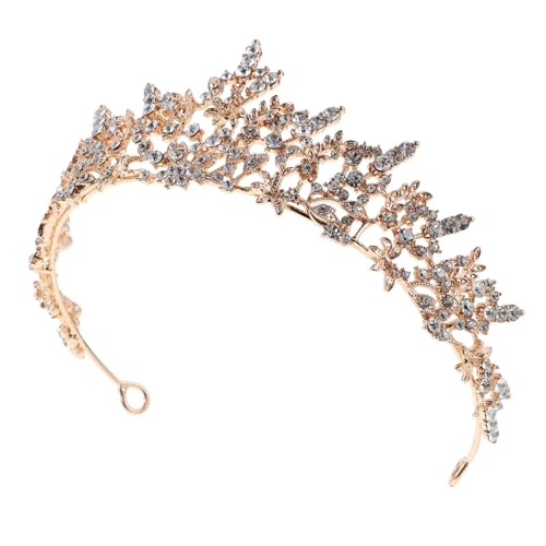 BAZEITFLOW Barock Strass Krone Damen Hochzeit Braut Tiara Metall Glänzend für Fest Party Bühne von BAZEITFLOW