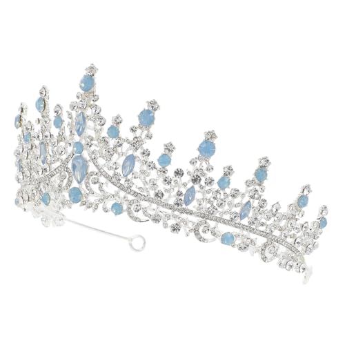 BAZEITFLOW Barock Tiara Krone Stirnband mit Strassbesatz Braut Haarschmuck Accessoire Stabile Verarbeitung Komfortabel Geeignet für Hochzeit Verlobung Besondere Anlässe von BAZEITFLOW