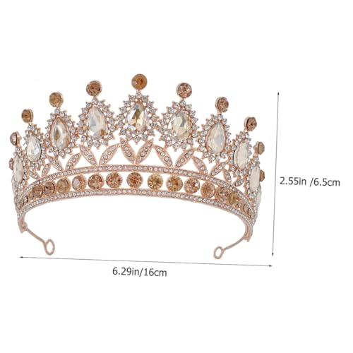 BAZEITFLOW Barock Tiara mit Strasssteinen Flexibles Braut Accessoire Leichter Haarschmuck für Hochzeit Geburtstag Party Kopfschmuck Passend zu Braut und Abendkleidern von BAZEITFLOW