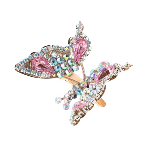 BAZEITFLOW Bling Rhinestone Haarspange mit Beweglichen Flügeln Funkelnde Haaraccessoires für Damen und Mädchen von BAZEITFLOW