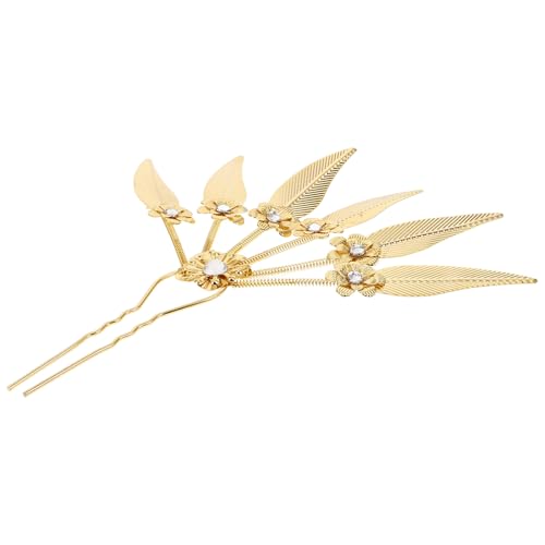 BAZEITFLOW Blumen Haarspange mit Strasssteinen Haarnadel aus Metall für Hochsteckfrisuren Stilvolles Haarschmuck Accessoire für Damen Robuste und Langlebige Haarornamente für Besondere von BAZEITFLOW