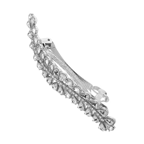 BAZEITFLOW Bobby Pin Blatt Strasshaarpins Koreanische Haarzubehör Frauen Strassklammern Für Seitenplatten Feines Haar von BAZEITFLOW