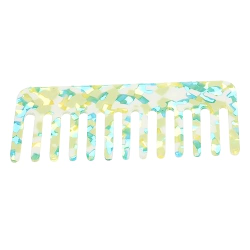 BAZEITFLOW Breiter Zahnkamm für Nasses Haar Leichter Robuster Haarkamm aus Acetat Entwirrt Locken und Glattes Haar Geeignet für Frauen und Männer Tragbar für Reise und Alltag von BAZEITFLOW