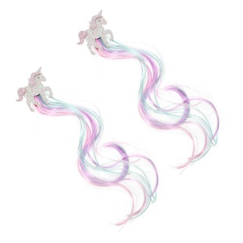 BAZEITFLOW Buntes Einhorn Haarspangen Teilig Bunte Lockige Haarklammern für Farbenfroher Haarschmuck für Mädchen Langlebige Kunststoff Haarnadeln für Geburtstag und Bühne von BAZEITFLOW