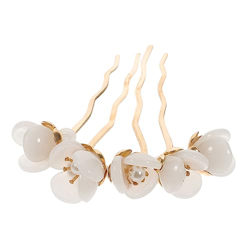 BAZEITFLOW Chinesische Haarnadel Damen Traditionell Handgefertigt Blütenblatt Haarstäbchen Vintage Haarschmuck für Hochzeit Geburtstag Valentinstag Geeignet von BAZEITFLOW