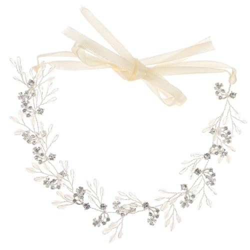 BAZEITFLOW Damen Haarband aus Hochwertiger mit Funkelnden Strasssteinen Handgefertigtes Haarschmuck Accessoire für Hochzeit Party und Festliche Anlässe Silberfarbenes Braut Stirnband von BAZEITFLOW
