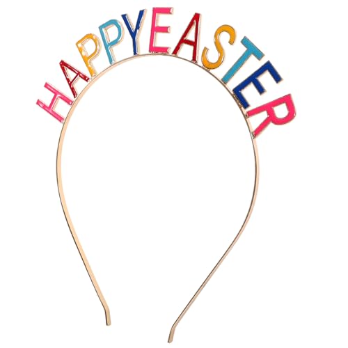 BAZEITFLOW Easter Haarreif Damen Metall Kopfschmuck Regenbogen Krone Party Accessoire Leicht für Festliche Anlässe und Alltagsgebrauch von BAZEITFLOW