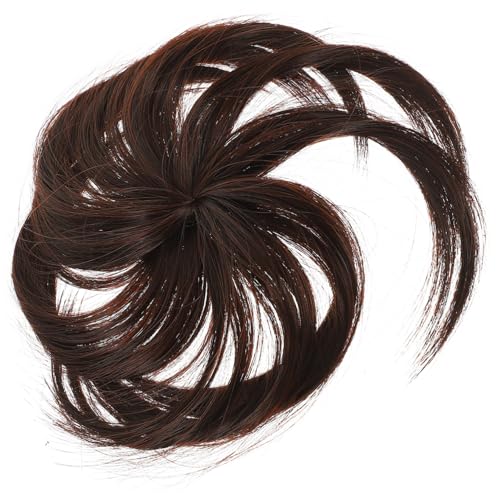 BAZEITFLOW Echthaar Haarteil für Damen mit Nahtlosem Langer Gerader Haarersatz in Tiefbraun Unsichtbarer Bequemer Haar Bangs Topper für Natürliches Styling und Vielseitige Gesichtsformen von BAZEITFLOW
