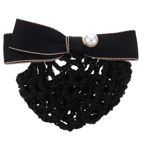 BAZEITFLOW Eleganter Damen Haarnetz Haarschleife mit Schleifen knoten Robustes Haarschmuck für Arbeit und Alltag Atmungsaktives Mesh Haarnetz mit Clip für Büro und Schule von BAZEITFLOW