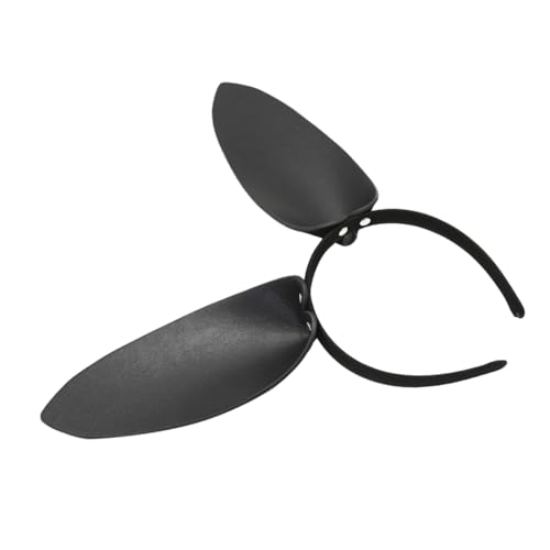 BAZEITFLOW Eleganter Hasenohren Haarreif aus Schwarzem Leder Leichtes Langlebiges Haarschmuck Accessoire für Damen für Party Halloween Cosplay und Alltagsschmuck von BAZEITFLOW