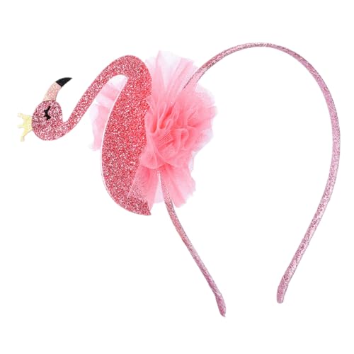 BAZEITFLOW Flamingo Haarreif Partyhaarreif Tiermotiv Haarband für Hawaii Karneval Mottoparty Bühnenauftritt Langlebiges Detailreiches Stirnband für Festliche Anlässe von BAZEITFLOW
