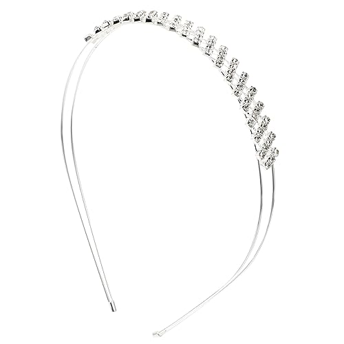 BAZEITFLOW Glänzendes Haarband mit Kristallblättern Braut Haarschmuck mit Funkelnden Strasssteinen Eleganter Haarschmuck für Hochzeiten Partys und Festliche Anlässe Silbernes Headpiece von BAZEITFLOW