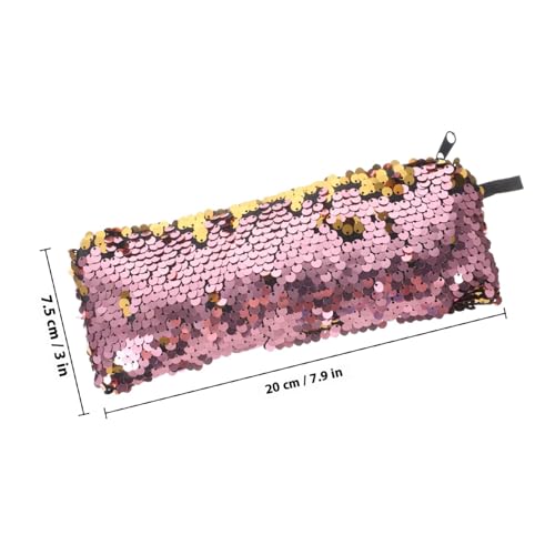 BAZEITFLOW Glitzernde Kosmetiktasche aus Polyester Langlebig und Pflegeleicht Multifunktional für Make up Reiseutensilien Kabel Tragbare Schminktasche für Damen und Mädchen von BAZEITFLOW