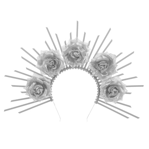 BAZEITFLOW Göttinnen Haarreif Blumen Design Leicht Bequemer Kopfschmuck für Damen Party Cosplay Fotorequisite Geeignet für Retro Weihnachtsfest Engagement von BAZEITFLOW