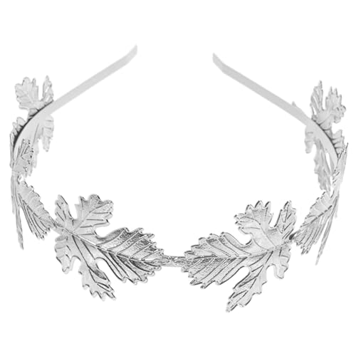 BAZEITFLOW Goldene Blattkrone Stirnband Damen Haarschmuck Braut Tiara Hochzeit Party Festlicher Kopfschmuck Stilvolles Lorbeerblatt Design von BAZEITFLOW